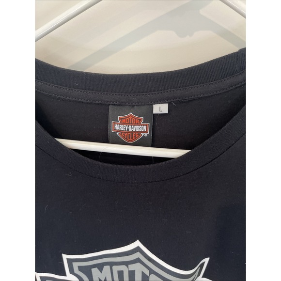 Harley Davidson Shirts  Short Sleeve Crew Neck Black Guam Men's Size Large - Picture 6 of 12